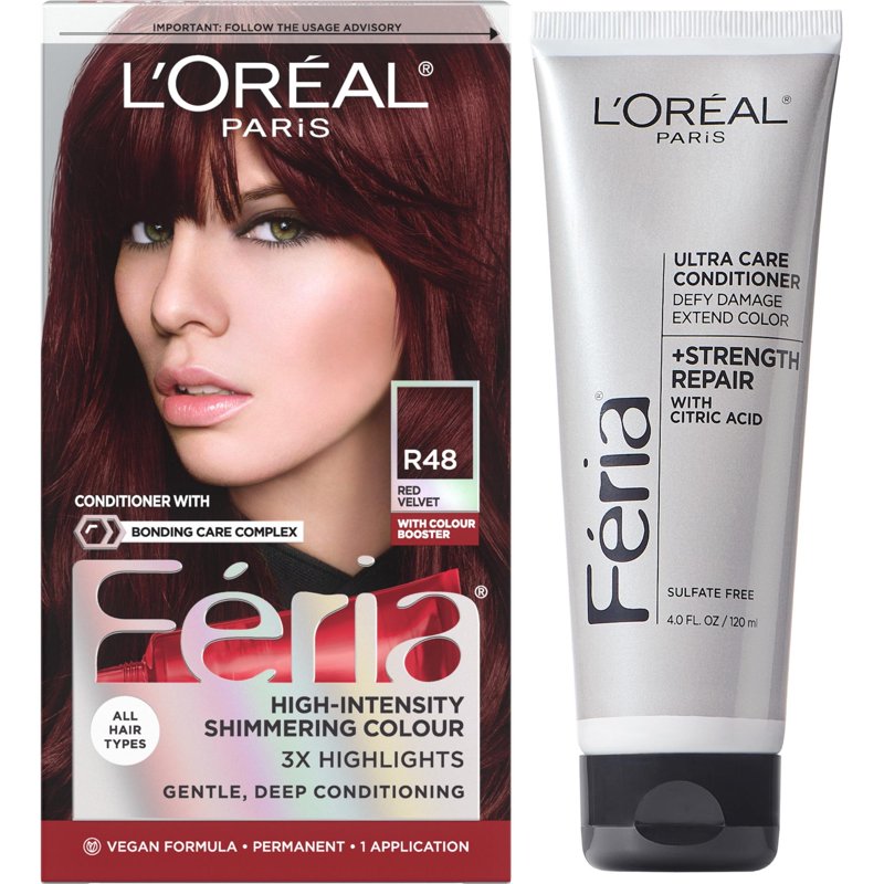 Permanent Hair Color Kit with Conditioner - Multiple Shades & Sizes