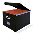 File Organizer Box with Lid and Slides - Legal Size Document Storage