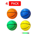 Mini Basketball Set with Pump - 4 or 6 Pack of 6-inch PVC Balls for Indoor, Pool & Party Fun