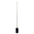 Gold LED Floor Lamp with Faux Marble Base and On/Off Switch - Modern Prism Design