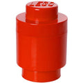 Kids Toy Storage Bin - Round Brick Shape, Bright Red, Green, Yellow or White