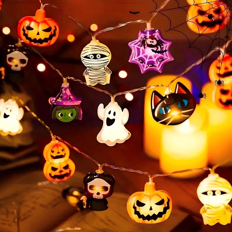 Halloween LED Fairy String Lights 20LED with 8 Modes Indoor Outdoor Decorations