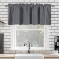 Blackout Window Valance Curtains 42x18 Inches for Kitchen & Living Room