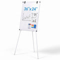 Portable Magnetic Whiteboard Easel with Adjustable Tripod Stand - 36x24 or 40x28