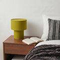 13-Inch Linen Fabric Table Lamp with Inline Switch - Multiple Colors