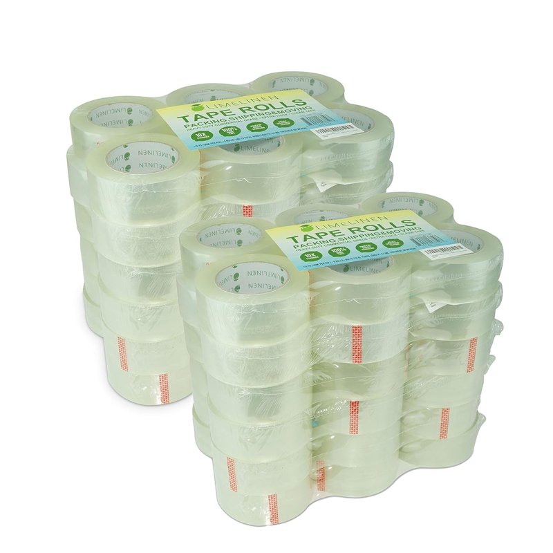 Heavy Duty Clear Packing Tape for Shipping & Moving - 1.8 Inch x 110 Yards, 7,920 Yards Total - Multiple Sizes