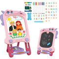 Kids Magnetic Easel for Art & Learning, Adjustable Double-Sided Drawing Board, Gift for Ages 3-8