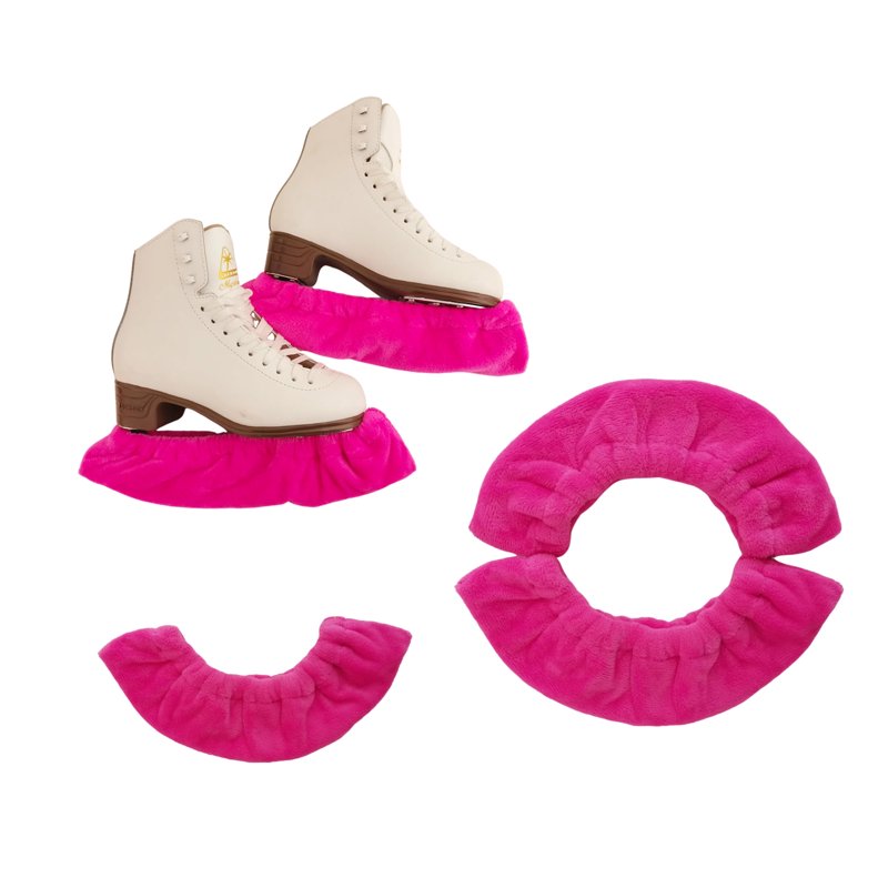 Ice Skate Blade Cover Protectors - Short Plush Material, Water Absorbent, Fits 20-31cm Blades