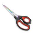 LIVINGO 9.5" Titanium Coated Fabric Scissors Heavy Duty Tailor Shears - Red/Black