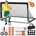 Portable 6x4 ft Kids Soccer Goal Set with Ball & Accessories – Backyard Training