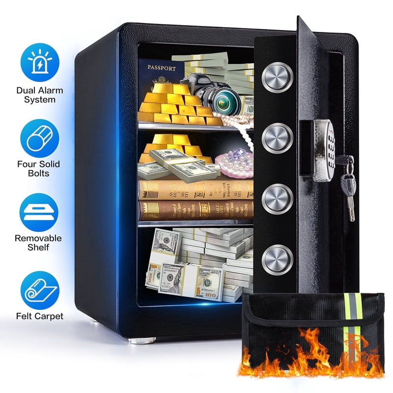 2.0 Cu Ft Security Safe with Dual Alarm & Digital Keypad for Home Office