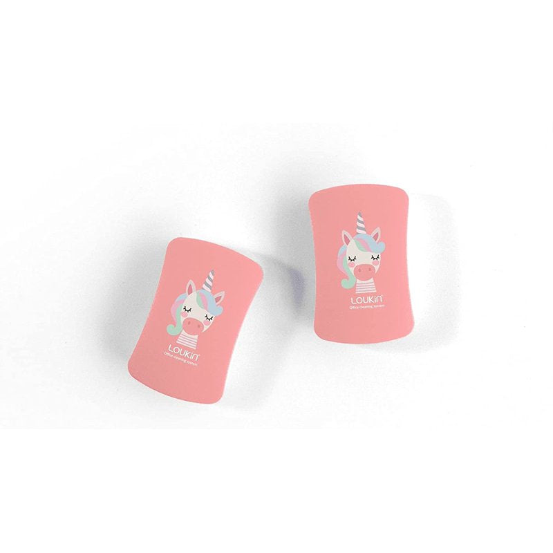 Kids Magnetic Dry Erase Erasers Set - Pink Mini Whiteboard Cleaners for Classroom & Home