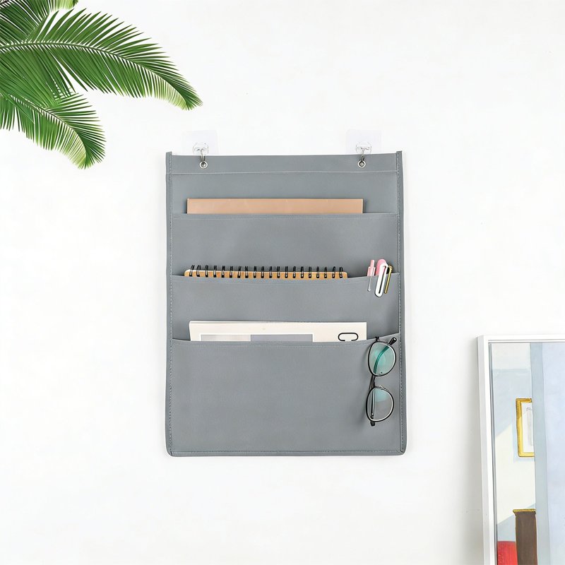 Wall File Organizer with 6 Pockets - Hanging Letter & A4 Paper Storage