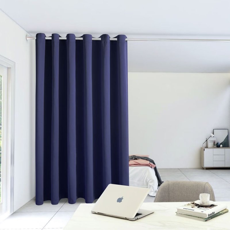 Blackout Room Divider Curtain for Privacy and Noise Reduction - Wide Panel