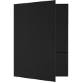 Small Presentation Folders 6x9 Black Linen 50 Pack - Two Pocket Report Covers