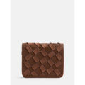 Women's Woven Bifold Wallet with Snap Closure and Removable Pouch