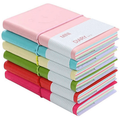 Mini Pocket Notebook Set with Imitation Leather Cover - 6 Colors, 100 Pages Each, Portable Memo Pads
