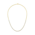 Ladies 14K Gold Plated Simulated Diamond Necklace 18 Inch Elegant Jewelry