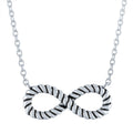 Sterling Silver Infinity Rope Necklace 18 Inch - Elegant Women's Jewelry