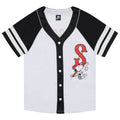 Ladies Snoopy Baseball Jersey Shirt - White, Medium, Sports Style