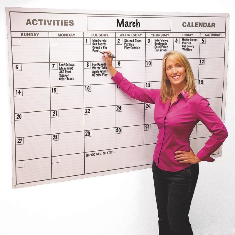 Gigantic Laminated Wall Calendar - Large Office & Home Organizer