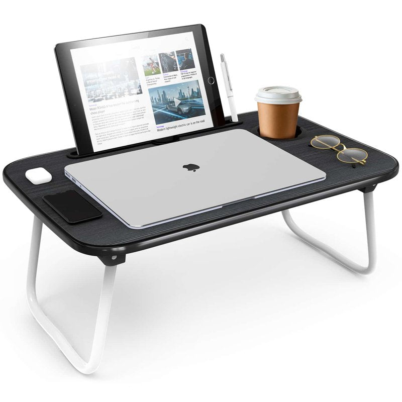 Lammaloe Foldable Lap Desk – Portable Lightweight Laptop Table for Bed & Couch (S)