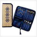 Interchangeable Knitting Needle Set 5 Inch with Ebony Tips and Brass Connectors