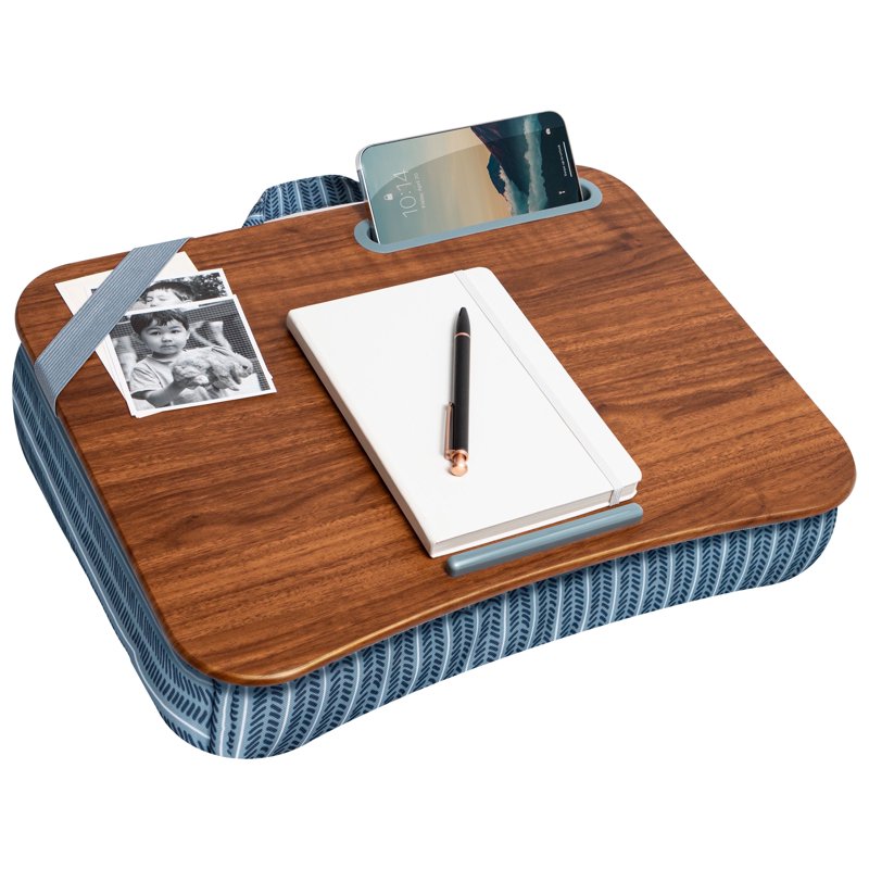 Portable Lap Desk with Phone Holder for 15.6 Inch Laptops – Arrow Stripes Pattern