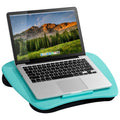 LapGear Lap Desk with Cushion & Ventilation for 15.6-Inch Laptops - Aqua Sky