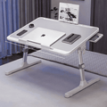 Adjustable Laptop Bed Desk with Foldable Tray Portable Work Table for Bed Couch