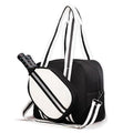 Large-Capacity Waterproof Pickleball Bag for Men & Women - Black, Paddle & Racket Compartment