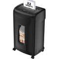 Heavy Duty Commercial Paper Shredder with 22-Sheet Capacity and Large Waste Bin
