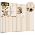 Large Felt Bulletin Board 48x36 in Modular Cork Alternative Wall Pins for Home Office Classroom