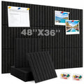 48-Inch x 36-Inch Felt Bulletin Board 12-Pack with Pushpins & Adhesive Tabs