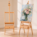 Adjustable Artist Easel with Storage Drawer - Studio Beechwood Stand for Canvases Up to 35 Inch