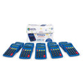 Primary Solar & Battery Powered Calculator Set for Early Math Skills - 10 Pack