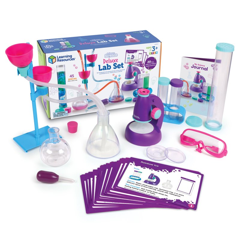 Kids Science Lab Set with 45 Experiments for Ages 3+ Pink - STEM Learning Kit