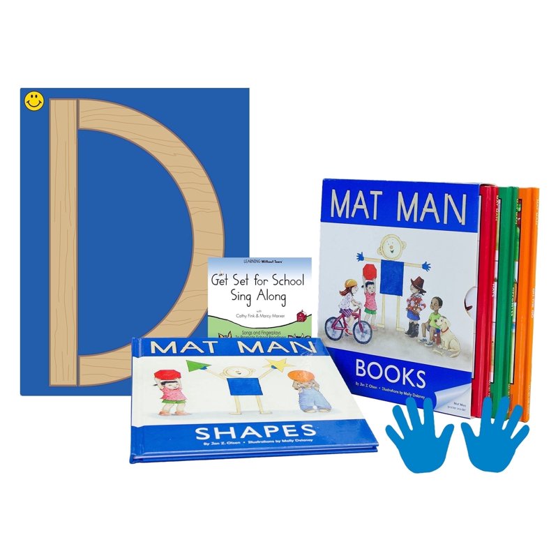 Build Mat Man Educational Kit with Wood Pieces, Book Set, Poster, and Sing Along CD