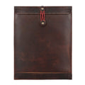 Leather Document Holder Mailing Envelope - 12.5 Inch Office Portfolio, Handmade Bourbon Brown