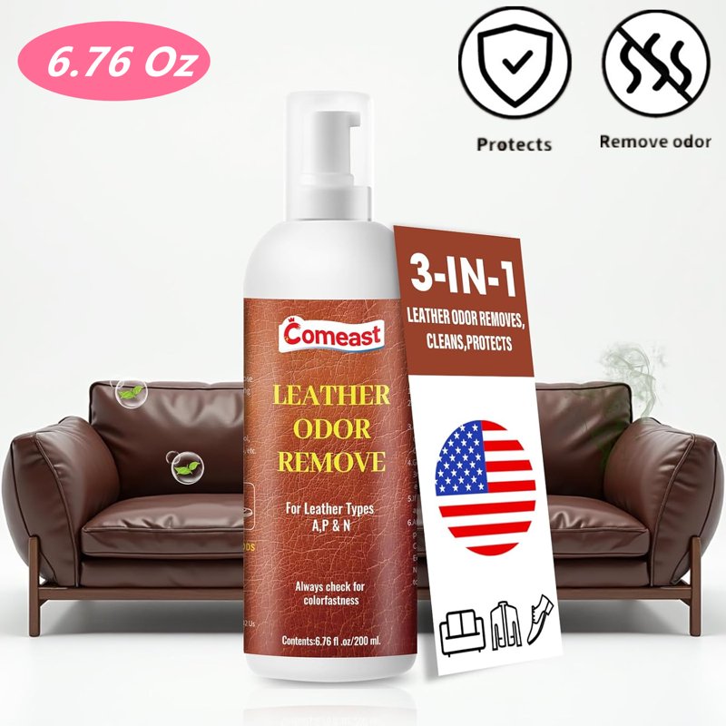 Leather Odor Remover Cream - Clean, Protect & Restore Leather Furniture & Car Interiors