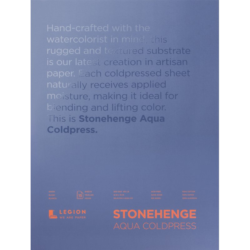 Watercolor Paper Block 12x16 Inch Cold-Press 140lb 100% Cotton Artist Paper
