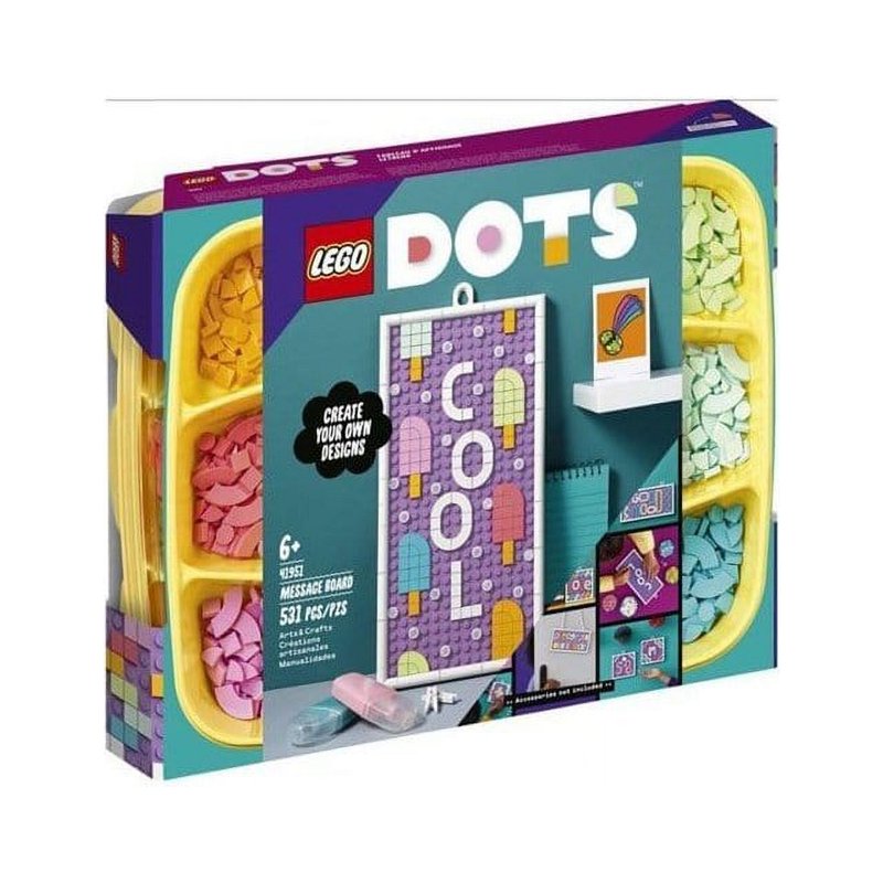 LEGO Dots Message Board DIY Craft Set for Kids - Customizable Bulletin Board