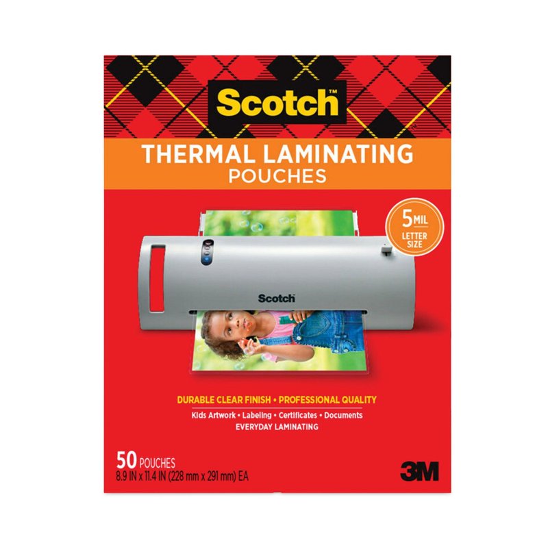 Thermal Laminating Pouches for 8.5x11 inch Documents - Pack of 1