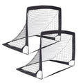 Leumius 2 Pack Pop Up Soccer Goals - 4' x 3' Portable Indoor/Outdoor Black