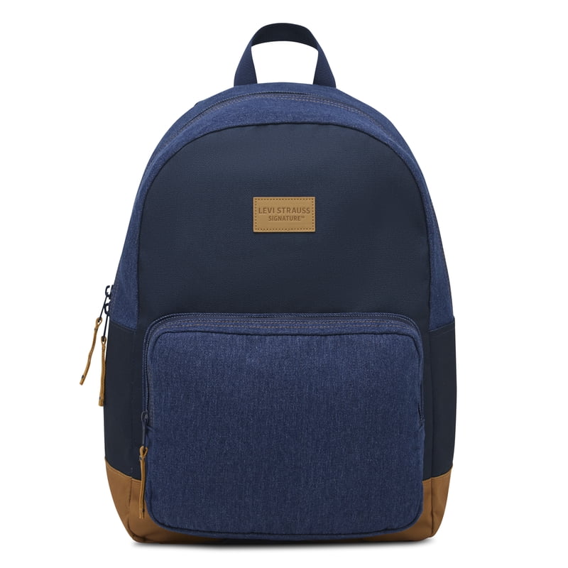 Unisex Denim Backpack with Pockets and Laptop Sleeve - Durable School & Travel Bag