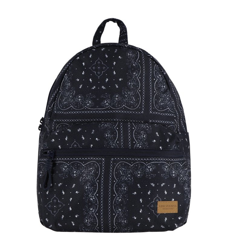 Women's 17-Inch Bandana Print Dome Backpack - Durable & Stylish