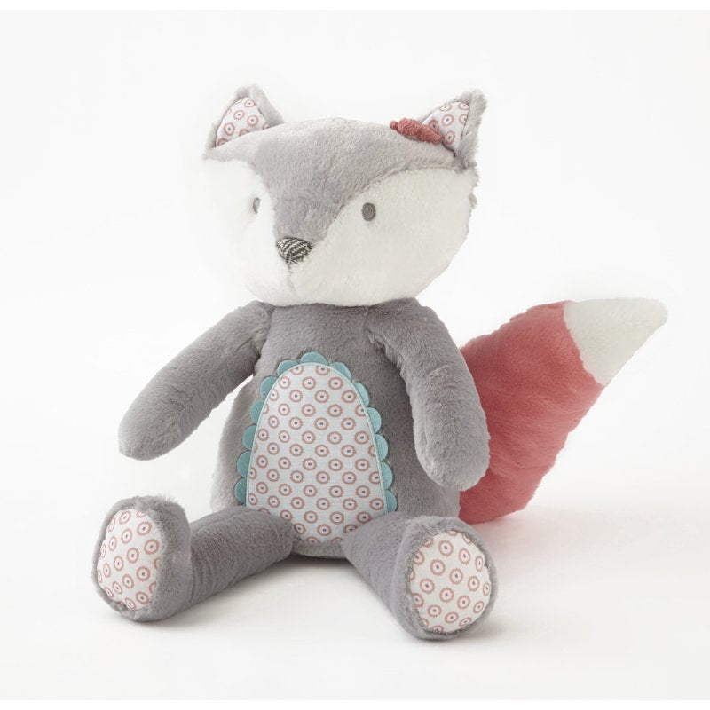 Baby Fox Stuffed Toy Plush for Nursery Decor - Grey, Pink, White, Teal