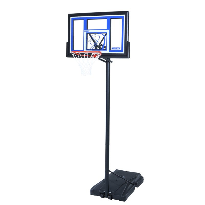 Portable 48-Inch Shatterproof Basketball Hoop with Adjustable Rim & Slam-It Design