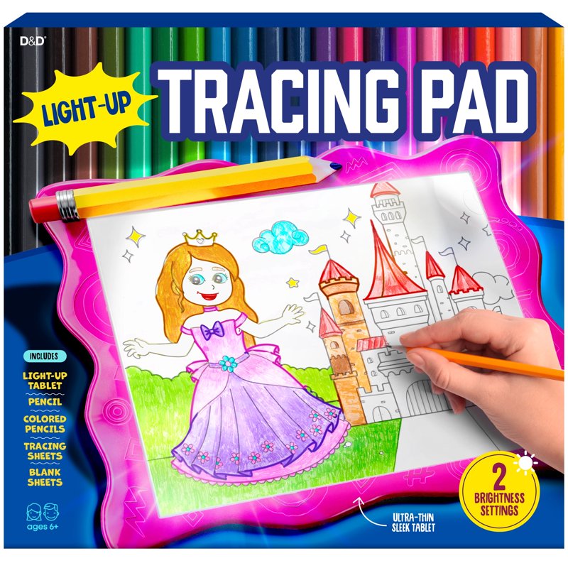 Light Up Tracing Pad for Kids – Art & Craft Drawing Tablet with Supplies