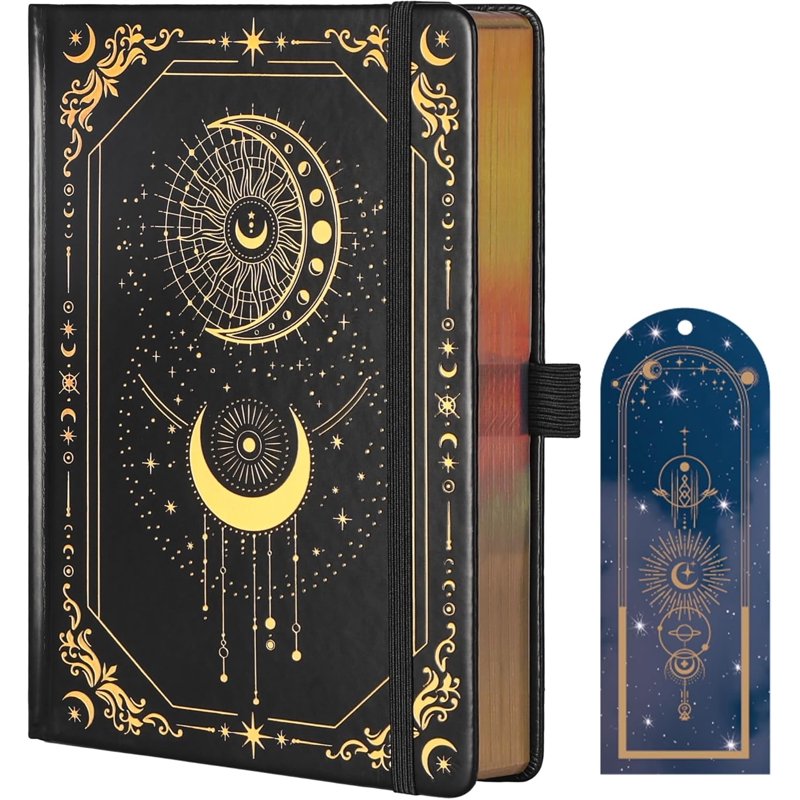 A5 Hardcover College Ruled Notebook with 316 Pages, Vintage Journal for Writing & Planning